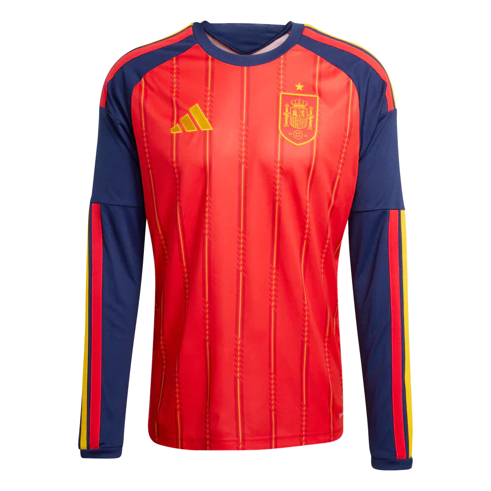 Camisa Espanha 2026 I Manga Longa Copa do Mundo
